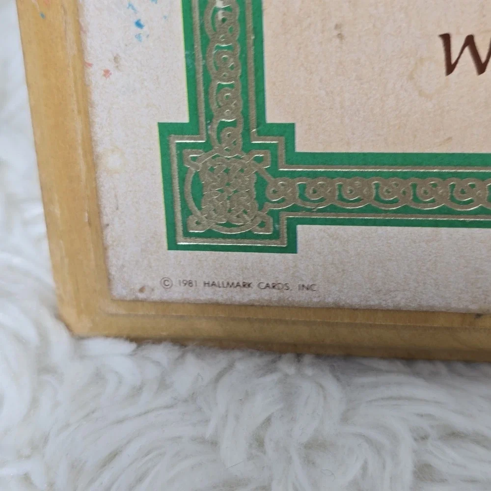 Vintage 1981 Hallmark Irish Blessing Wall Hanging Plaque Wooden Cottage Bar‎ Pub